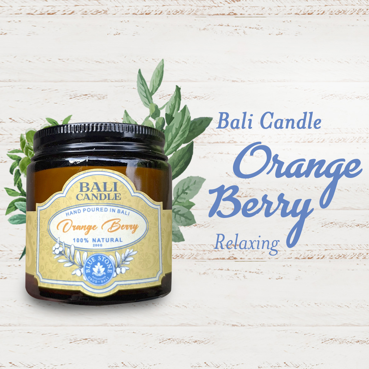 Bali Candle – Orange Berry