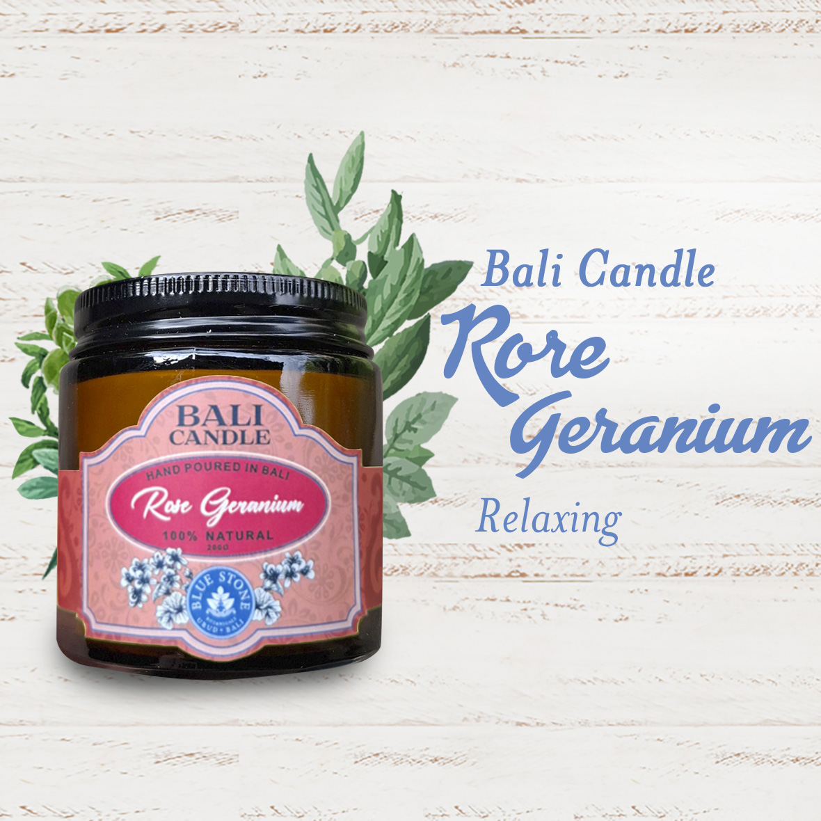 Bali Candle – Rose Geranium